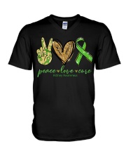 Peace Love Cure  V-Neck T-Shirt tile