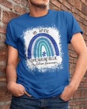 In April We Wear Blue For Autism Awareness Classic T-Shirt apparel-classic-tshirt-lifestyle-26