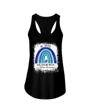 In April We Wear Blue For Autism Awareness Ladies Flowy Tank tile