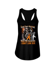 Your First Mistake Ladies Flowy Tank tile