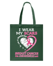 I Wear My Scars Breast Cancer Awareness Tote Bag tile