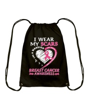 I Wear My Scars Breast Cancer Awareness Drawstring Bag tile