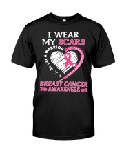 I Wear My Scars Breast Cancer Awareness Classic T-Shirt front