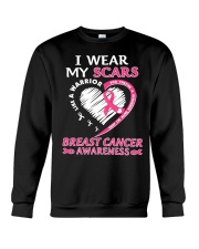 I Wear My Scars Breast Cancer Awareness Crewneck Sweatshirt tile