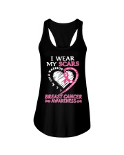 I Wear My Scars Breast Cancer Awareness Ladies Flowy Tank tile