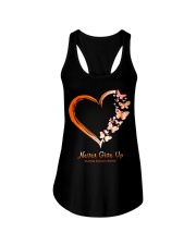 Never Give Up Ladies Flowy Tank tile