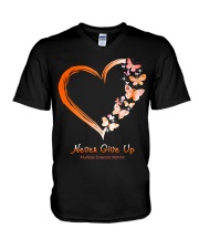 Never Give Up V-Neck T-Shirt tile