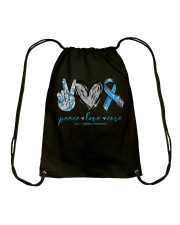 Peace Love Cure Drawstring Bag tile