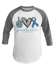 Peace Love Cure Baseball Tee tile