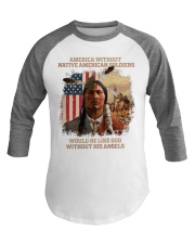 American Without Native American Soldiers Baseball Tee tile