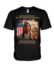 American Without Native American Soldiers V-Neck T-Shirt tile