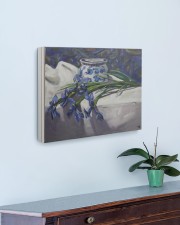 Irises flower painting 20x16 Gallery Wrapped Canvas Prints aos-canvas-pgw-20x16-lifestyle-front-01