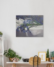 Irises flower painting 20x16 Gallery Wrapped Canvas Prints aos-canvas-pgw-20x16-lifestyle-front-03