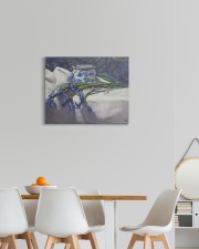 Irises flower painting 20x16 Gallery Wrapped Canvas Prints aos-canvas-pgw-20x16-lifestyle-front-05