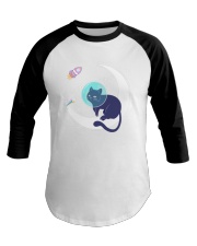 space cat adventure Baseball Tee tile