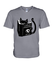 Cat Book V-Neck T-Shirt tile