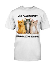 Cats Make Me Happy Classic T-Shirt tile