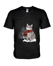 Cat Xmas V-Neck T-Shirt tile