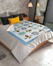 Busy Bees Sherpa Fleece Blanket - 50" x 60" aos-sherpa-fleece-blanket-lifestyle-front-02