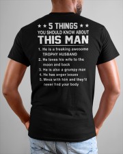 5 Things You Should Know About My Wife - Funny Gift for Him on Valentine's Day and Anniversary Classic T-Shirt Classic T-Shirt custom-t-shirts-classic-lifestyle-back-276