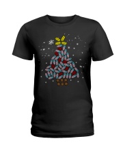 Pharmacy Xmas Tree Ugly Sweater Ladies T-Shirt tile