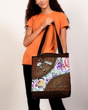 Strong Is Beautiful Leather Pattern Print All-over Tote aos-all-over-tote-lifestyle-front-06