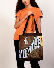 Hairstylist leather pattern print All-over Tote aos-all-over-tote-lifestyle-front-06