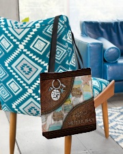 Salty Lil' Beach Leather Pattern Print All-over Tote aos-all-over-tote-lifestyle-front-01