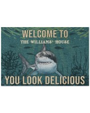 Personalized Shark Welcome Delicious Doormat 22.5" x 15" front