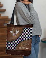 Racing Tote Leather Pattern Print Personalized All-over Tote aos-all-over-tote-lifestyle-front-09