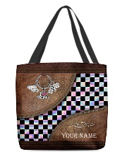 Racing Tote Leather Pattern Print Personalized All-over Tote front