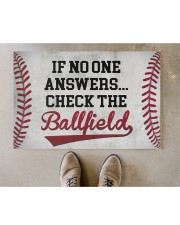 Baseball No One Answer Check The Ballfield Doormat 22.5" x 15" aos-doormat-22-5x15-lifestyle-front-04