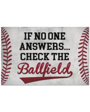 Baseball No One Answer Check The Ballfield Doormat 22.5" x 15" front