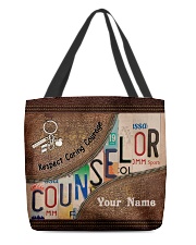 Custom Name Counselor Respect Caring Courage All-over Tote front