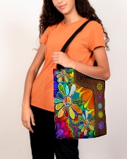 Hippie Soul Leather Pattern Print All-over Tote aos-all-over-tote-lifestyle-front-07