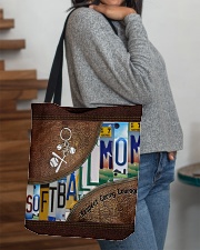 Softball Mom leather pattern All-over Tote aos-all-over-tote-lifestyle-front-09