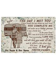 Personalized Camping Floral The Day I Met 17x11 Poster front