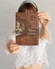 Yoga Girl Medium - Leather Notebook aos-medium-leather-notebook-lifestyle-front-09