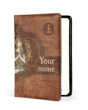 Yoga Girl Medium - Leather Notebook front