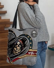 Skull American Flag Tote Bag All-over Tote aos-all-over-tote-lifestyle-front-09