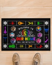 Lgbt Game Roll For Initiative Doormat 22.5" x 15" aos-doormat-22-5x15-lifestyle-front-02