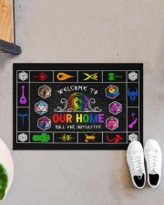 Lgbt Game Roll For Initiative Doormat 22.5" x 15" aos-doormat-22-5x15-lifestyle-front-07
