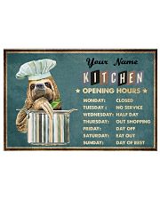 Sloth Kitchen Opening Hours 17x11 Poster front