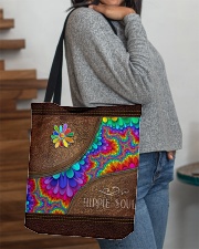 Let It Be Leather Pattern Print All-over Tote aos-all-over-tote-lifestyle-front-09