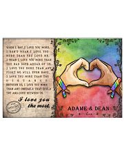 Custom Lgbt Love You The Most Personalized Name 17x11 Poster front