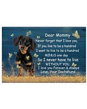 Mommy Never Forget That I Love You Dachshund 17x11 Poster front