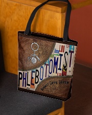 Phlebotomist Leather Pattern Print All-over Tote aos-all-over-tote-lifestyle-front-02
