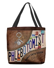 Phlebotomist Leather Pattern Print All-over Tote front