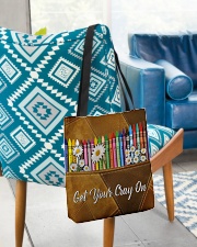 Get Your Cray On Leather Pattern Print All-over Tote aos-all-over-tote-lifestyle-front-01