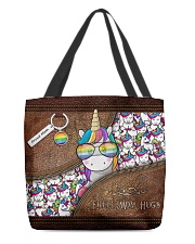 Mom Hugs Leather Pattern Print All-over Tote back
